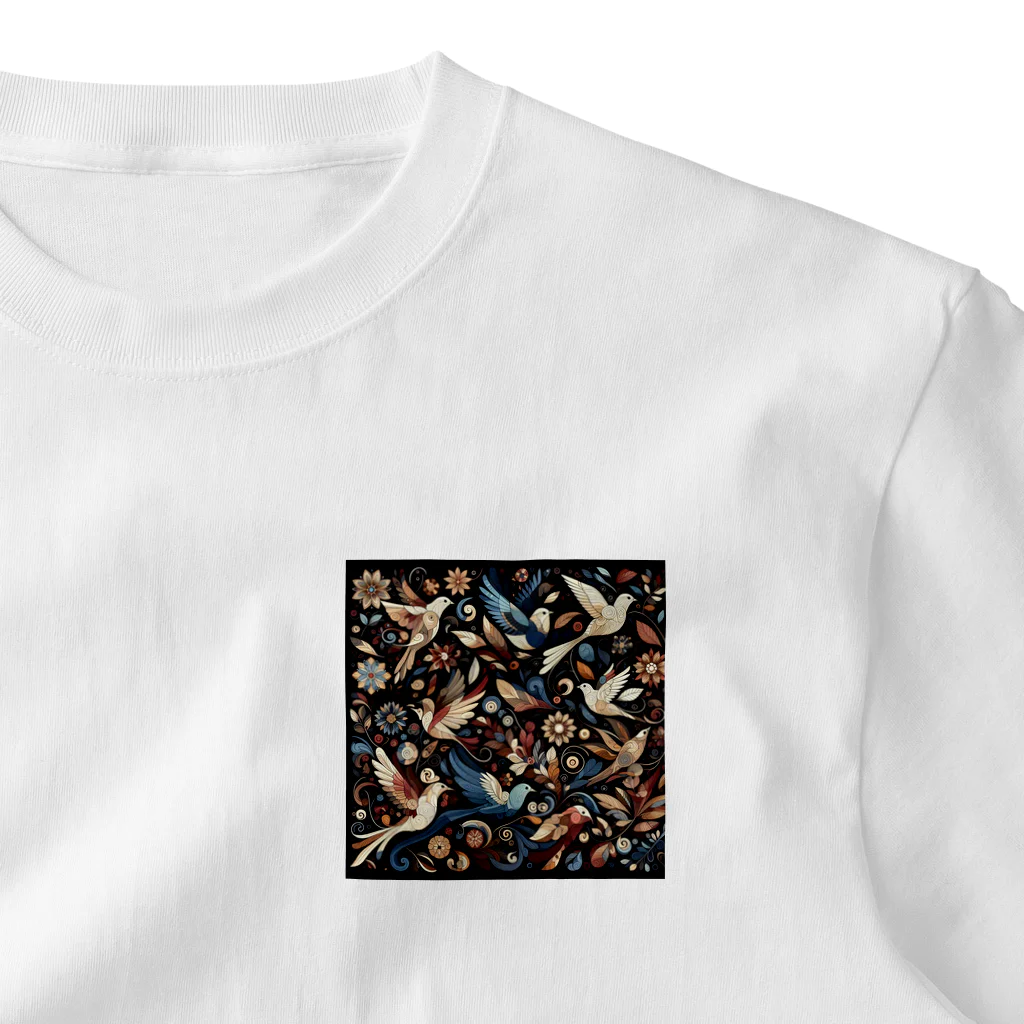 BONZEWORKSの花と鳥1 One Point T-Shirt