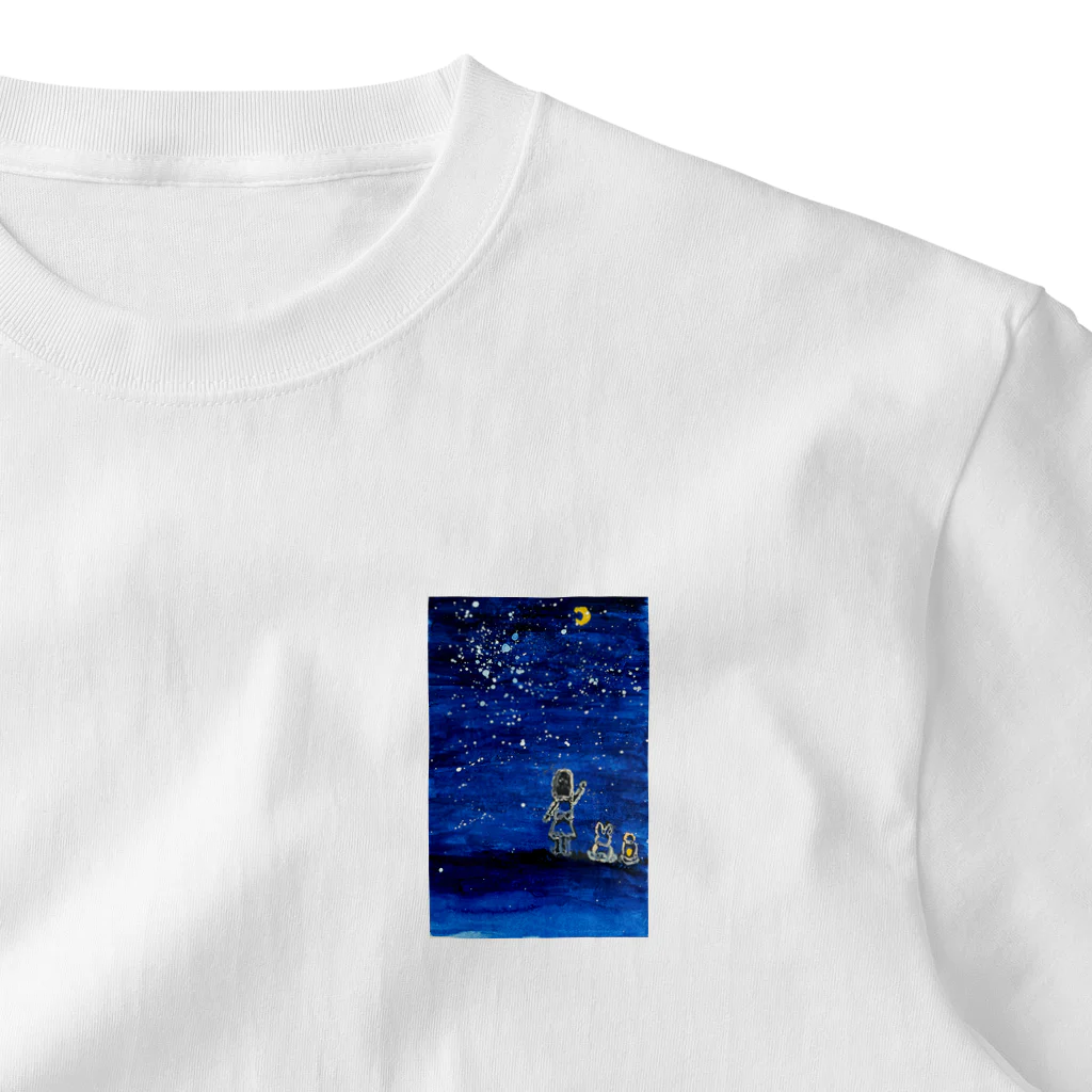 irasto12の星空と女の人 One Point T-Shirt