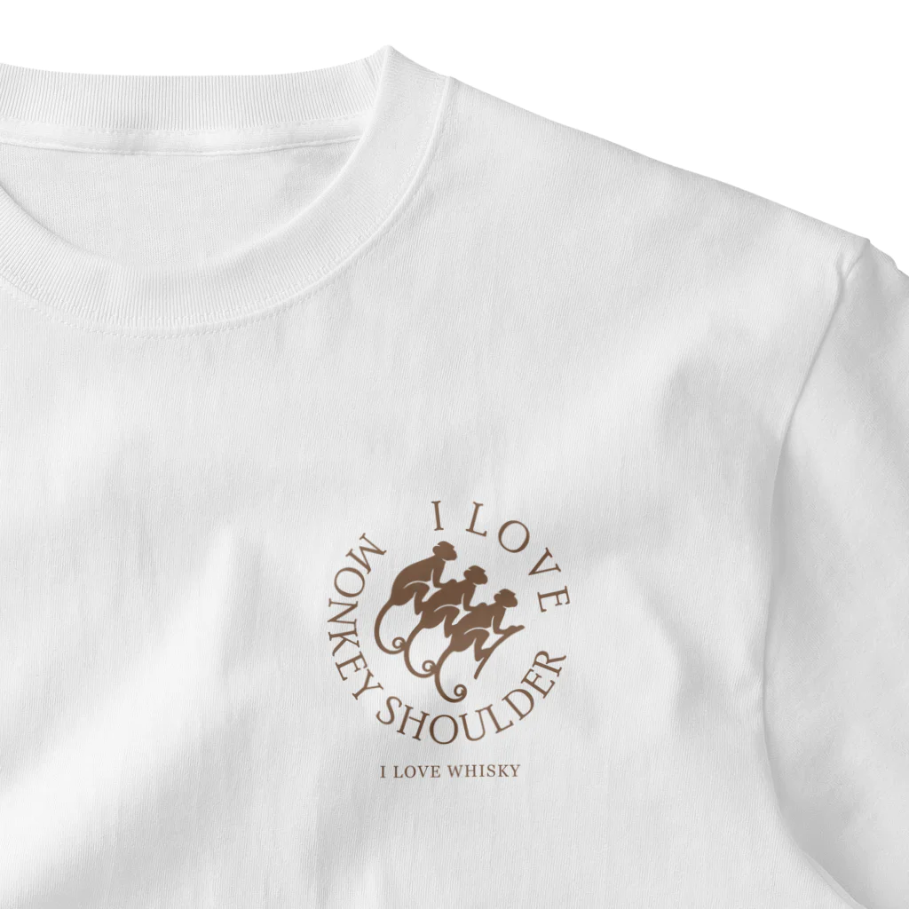 I LOVE【WHISKEY】SHOPのI LOVE WHISKEY-07 One Point T-Shirt