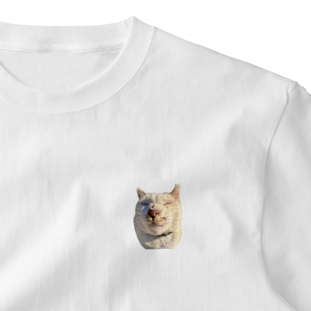 猫島のじかんのたまらない島猫のどアップ顔グッズ① One Point T-Shirt