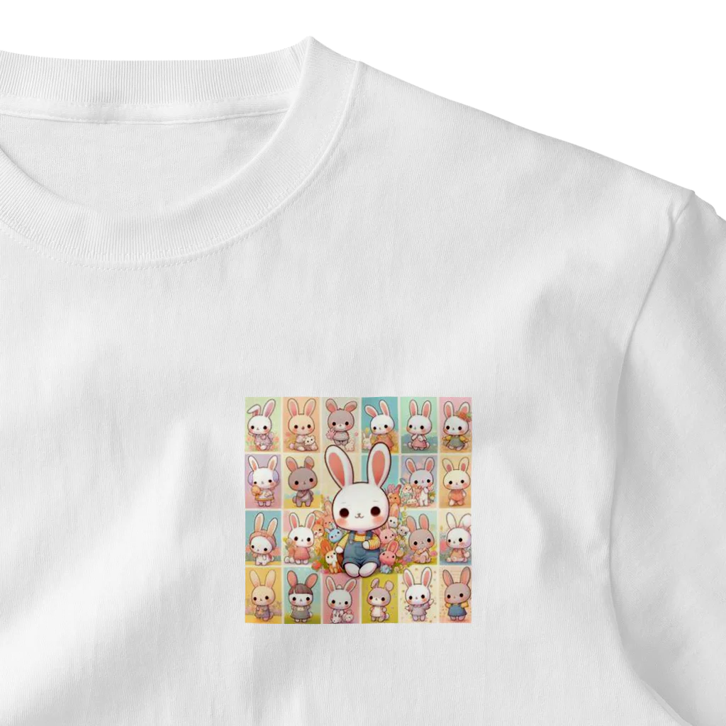 Itgetsbetterのかわいいウサギちゃん ワンポイントTシャツ