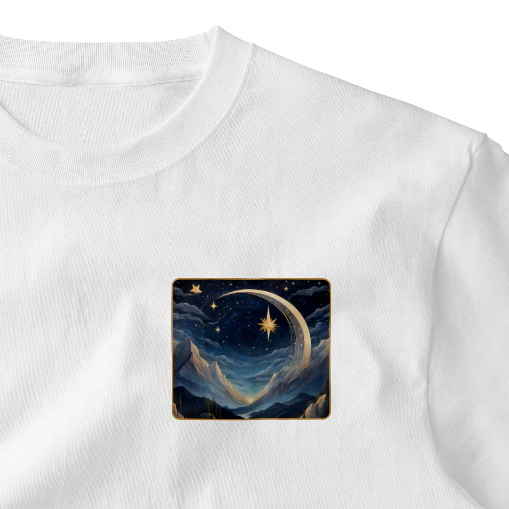 chibi_hikariのStarry Serenity Moonlight ワンポイントTシャツ