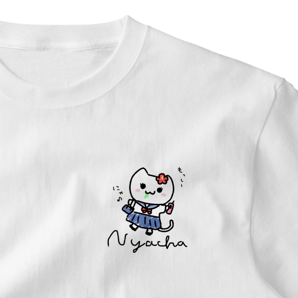 NYACHA&BOOCHAのJKにゃー子 One Point T-Shirt