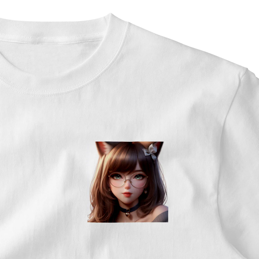 yos-1292583のねこニコばん One Point T-Shirt