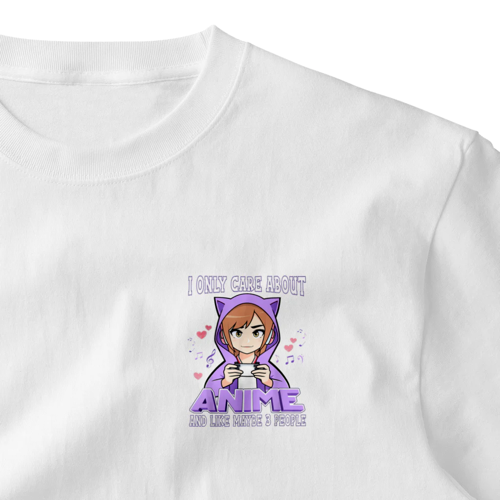 World_Teesのアニメガール - アニメと多分3人くらいしか興味がない ワンポイントTシャツ