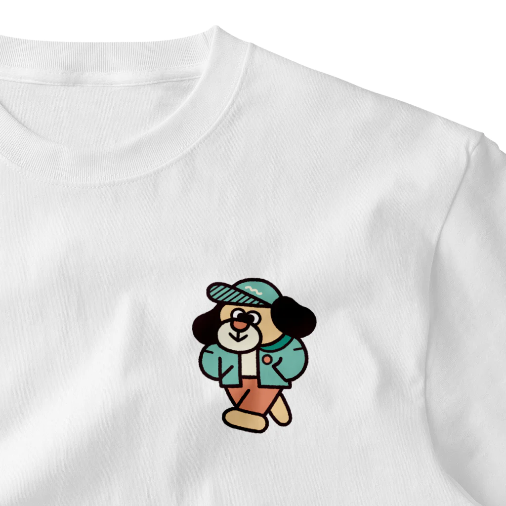 SANNO CREATIONSの歩いてる犬 ワンポイントTシャツ