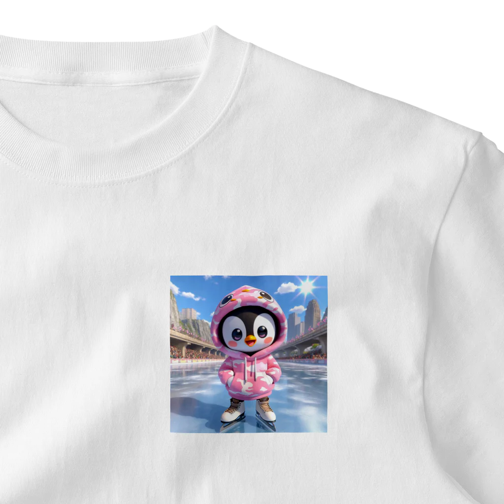 JAPAN THE HEROのミリタリ ペンギンちゃん One Point T-Shirt