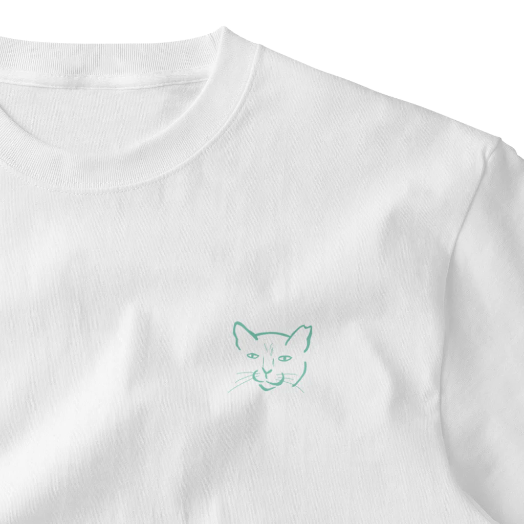 おふちゃんのにらみねこ One Point T-Shirt