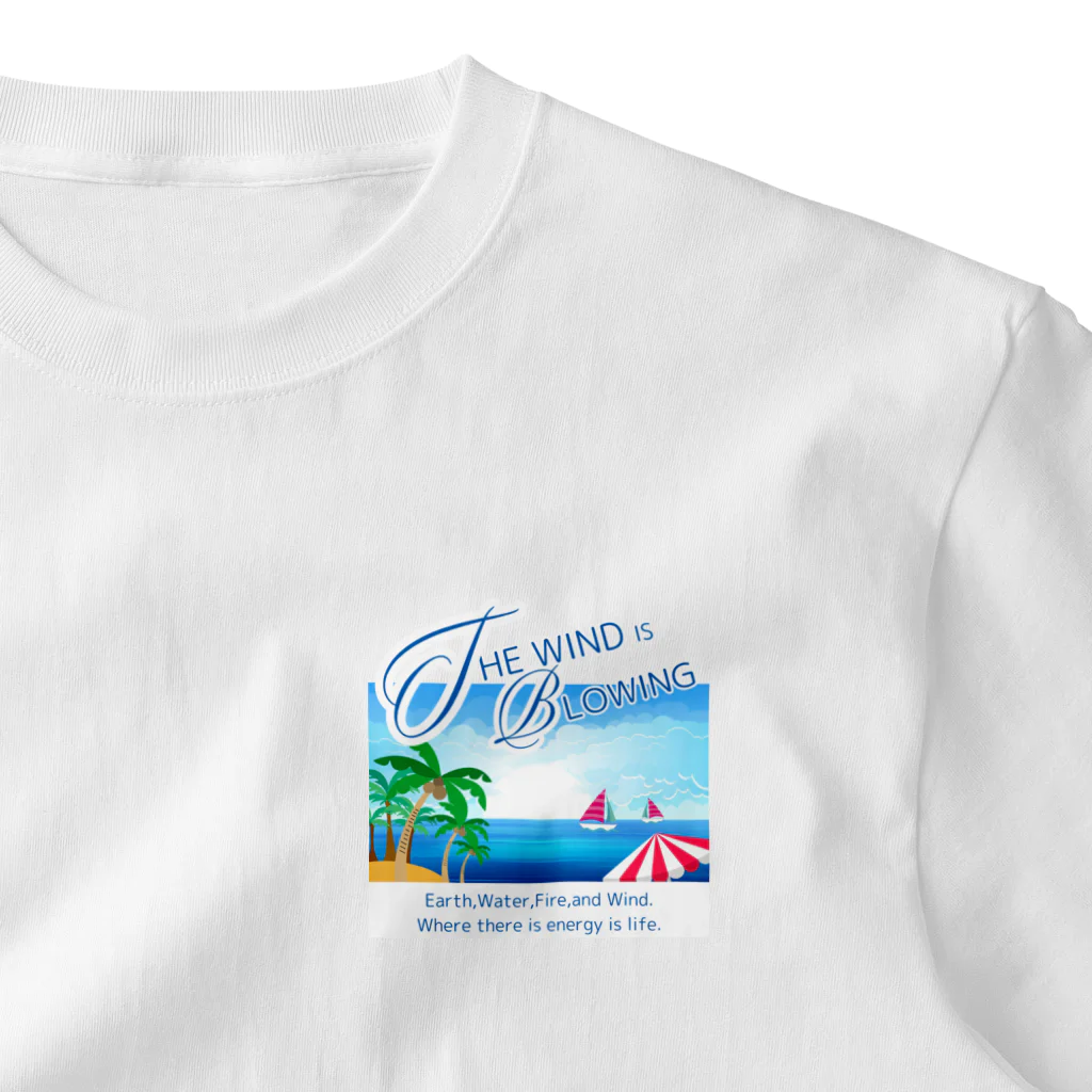 Sunlit HorizonのThe wind is blowing. ワンポイントTシャツ