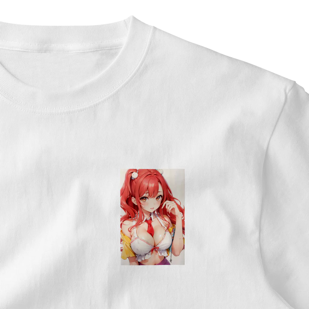 みおちゃんartshopの赤髪天使な女の子グッズ One Point T-Shirt