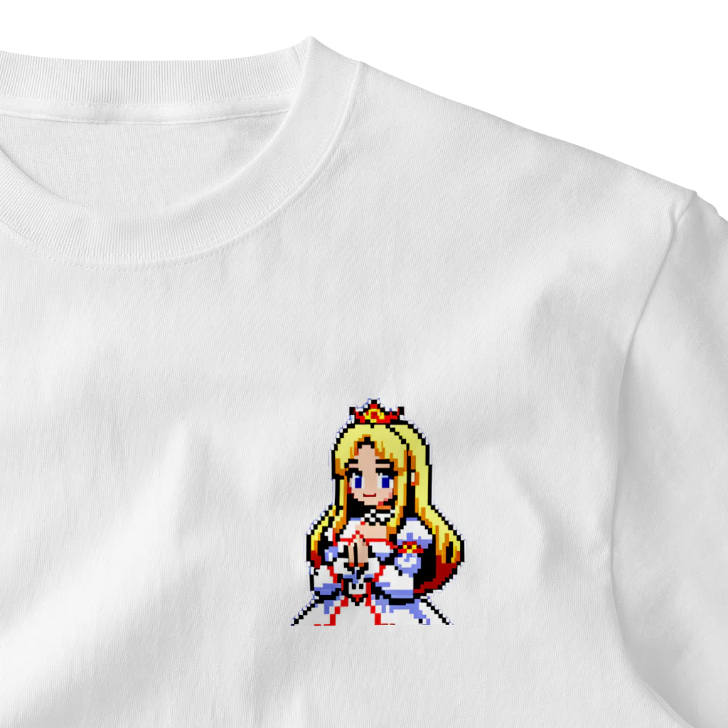 J-SHOPのピクセルアート　王女様2 One Point T-Shirt