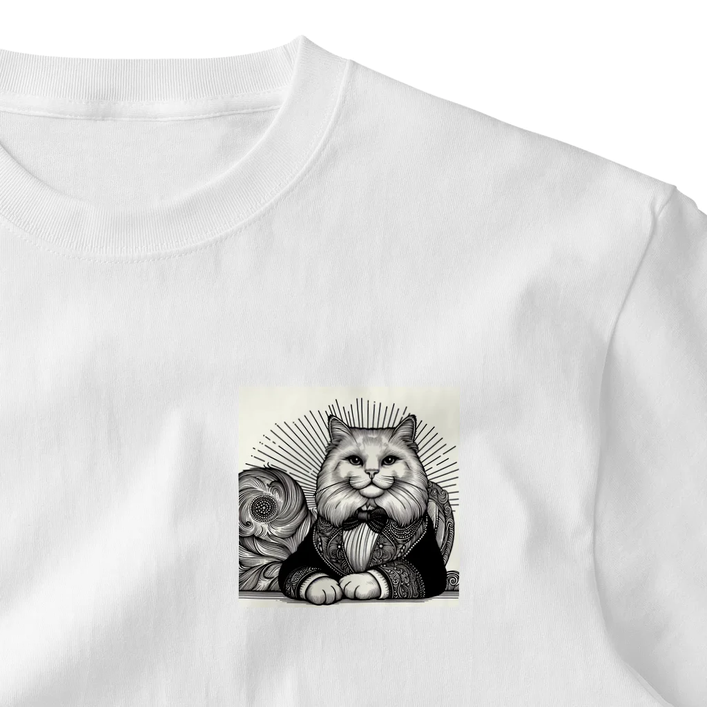 caa11052の社長‼️と言ってほしい猫 ワンポイントTシャツ