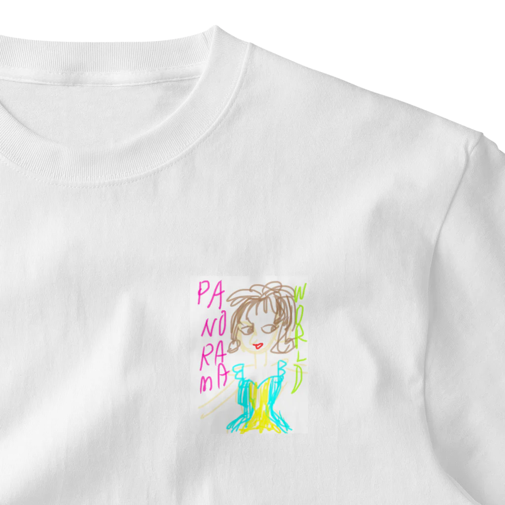 panoramaworldのPANOちゃん ワンポイントTシャツ