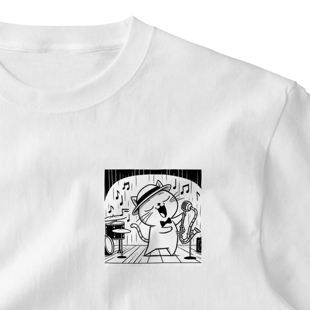 age3mのジャズボーカルキャット One Point T-Shirt