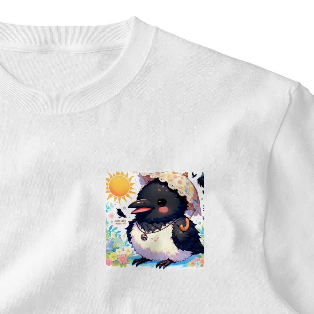 SETURAのキュートカラス夏 ワンポイントTシャツ