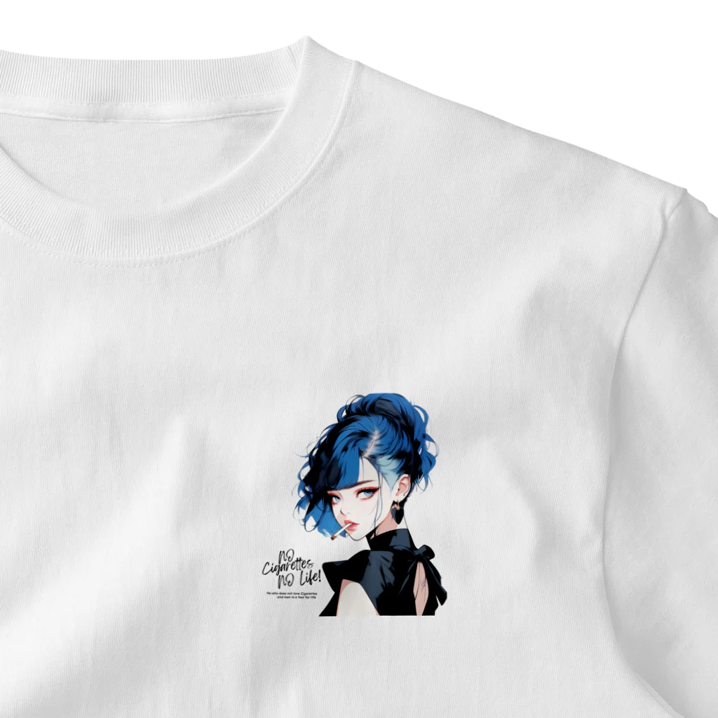 KUSUZINIA'S SHOPのSmoking Lady (Ver.2) ワンポイントTシャツ