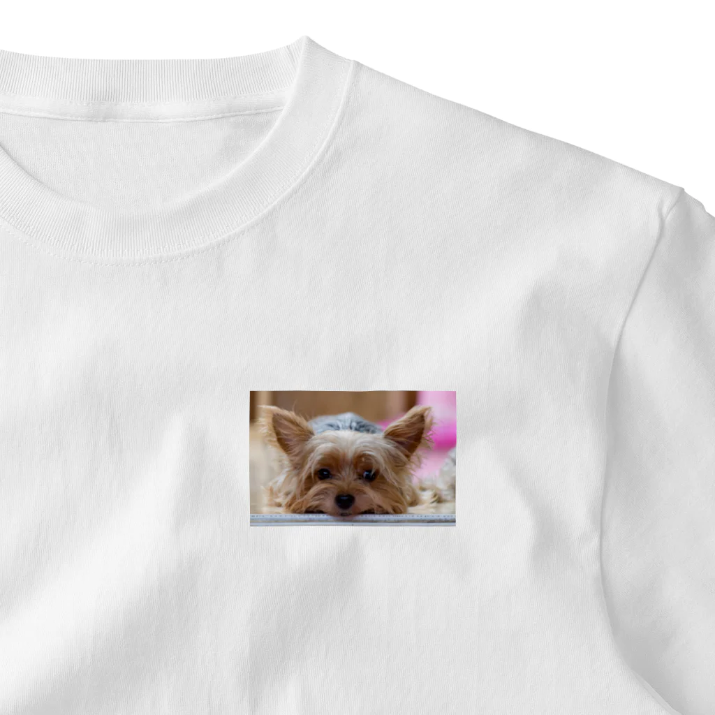 noBuの食事をまつ犬 One Point T-Shirt