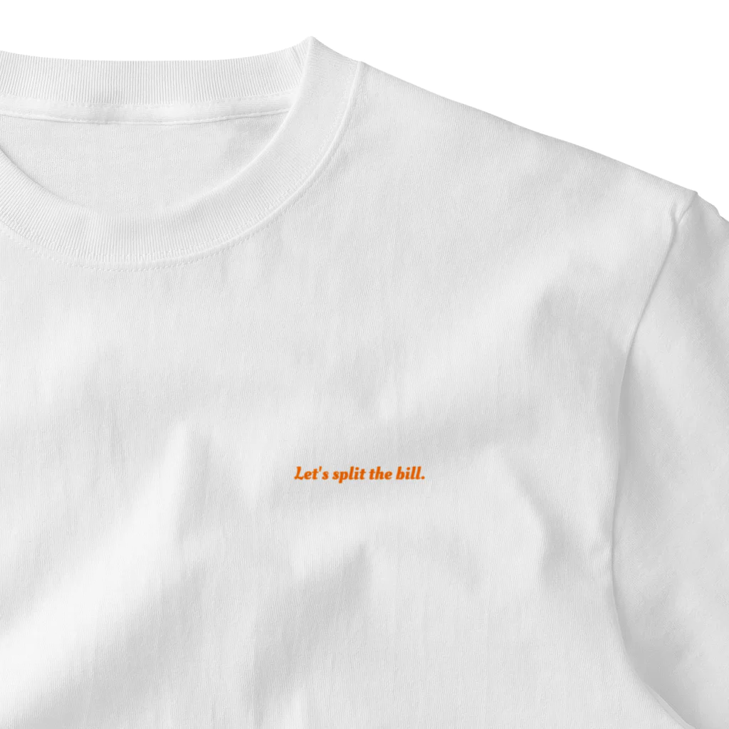 simpleple（しんぷるぷる）の「割り勘にしよ！」 One Point T-Shirt