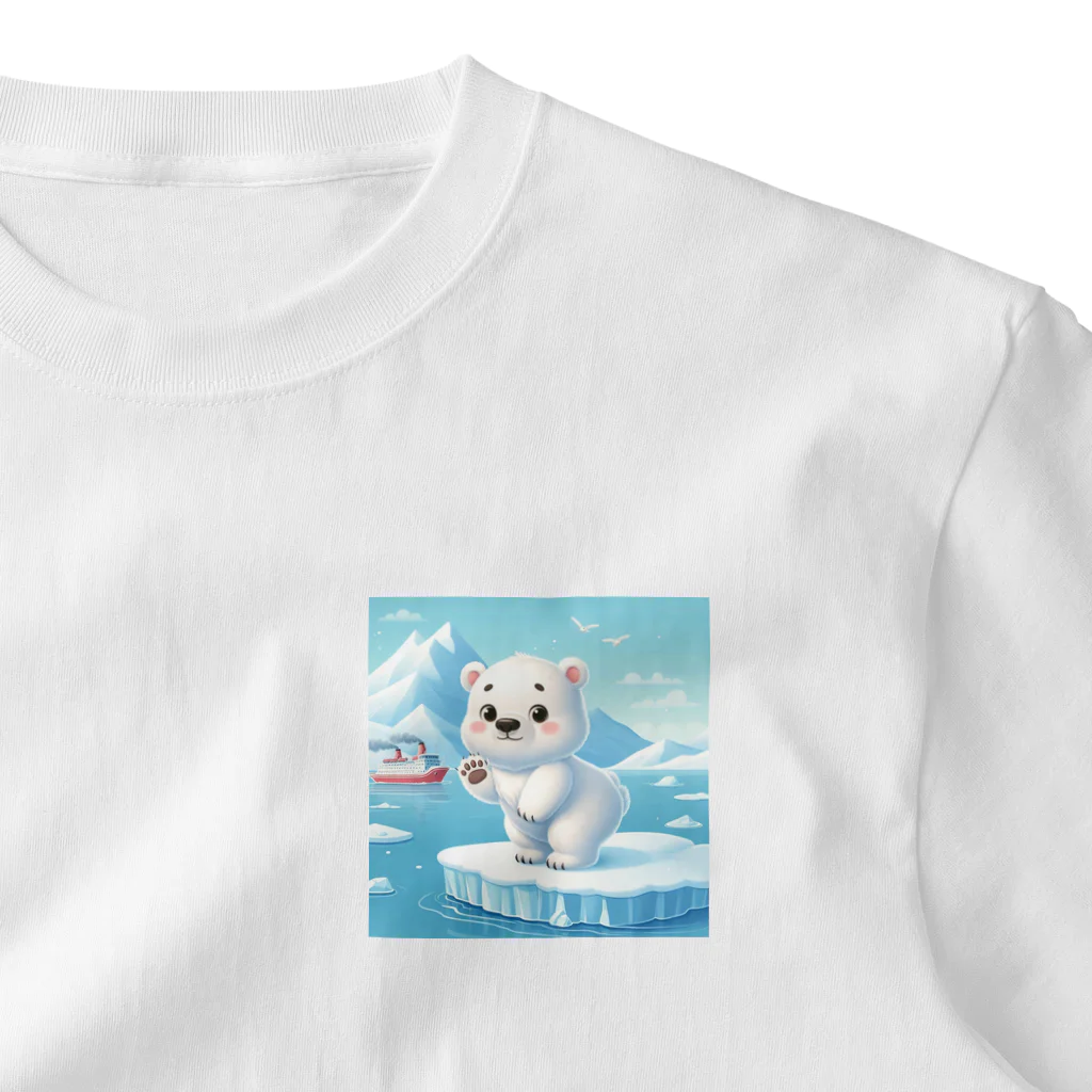 tmghillのキュートなシロクマのキャラクター ワンポイントTシャツ