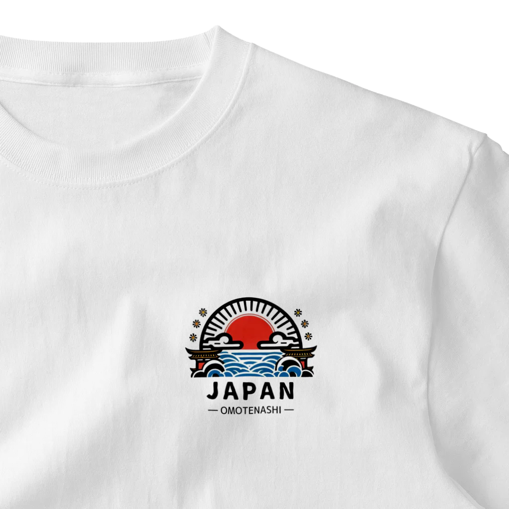 TARO9（タロキュー）のおもてなし日本 ワンポイントTシャツ