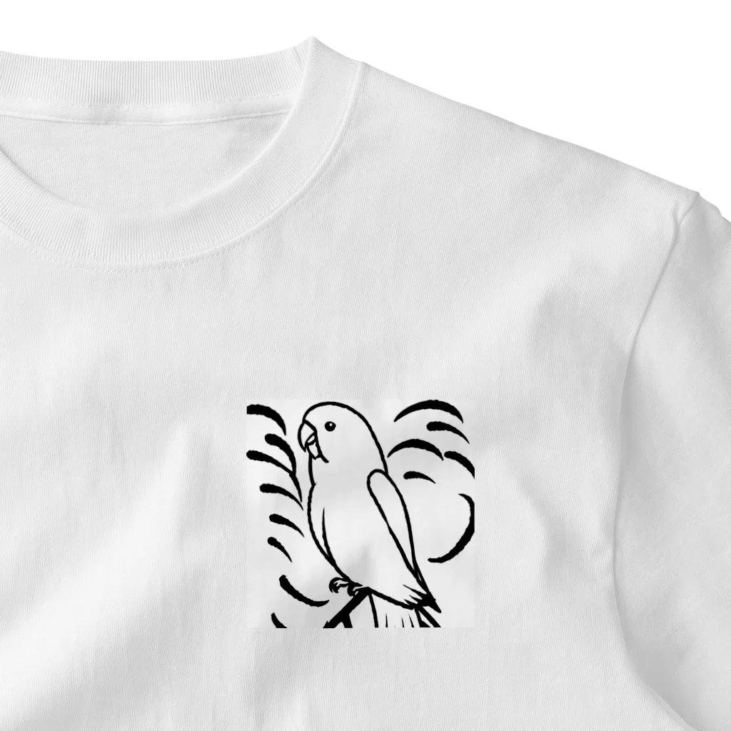 jcjcのかわいいインコのグッズ ワンポイントTシャツ