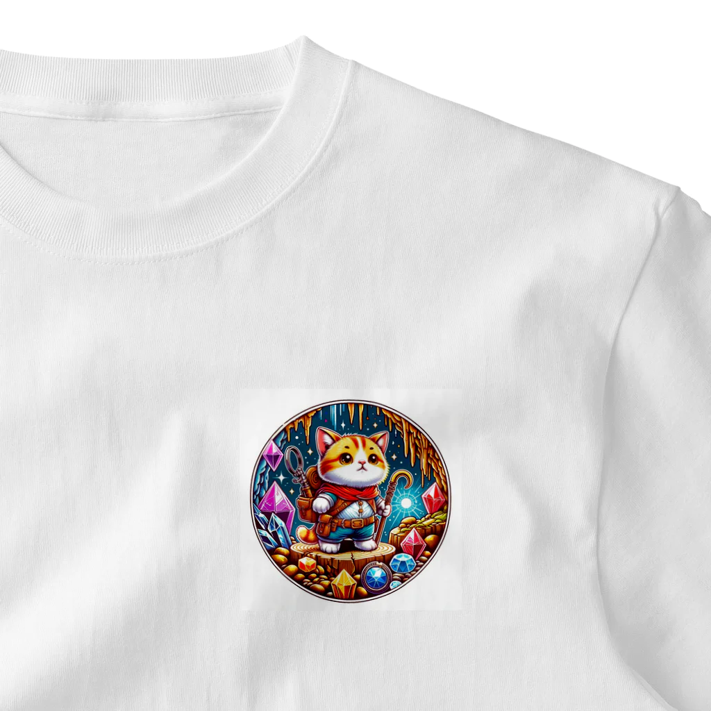 Coco&Mico Companyの冒険のドワーフキャット Tシャツ - 子ども用 One Point T-Shirt