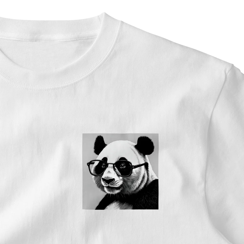 よもぎだいふくのかっこいいパンダグッズ ワンポイントTシャツ