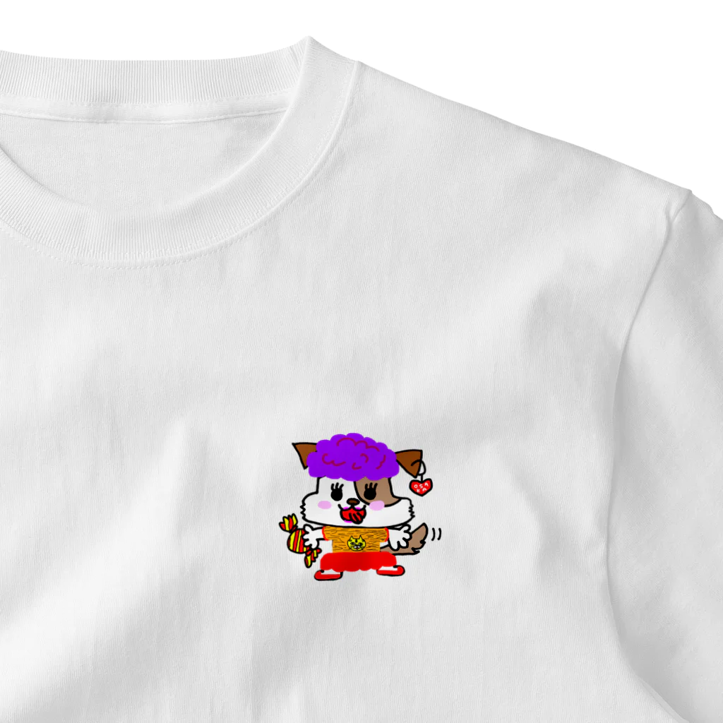 なんかクセになる販売店『あきょん』の大阪のオバワンちゃん One Point T-Shirt