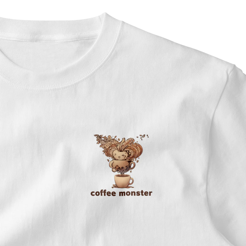 leisurely_lifeのcoffee monster Bourbon ワンポイントTシャツ