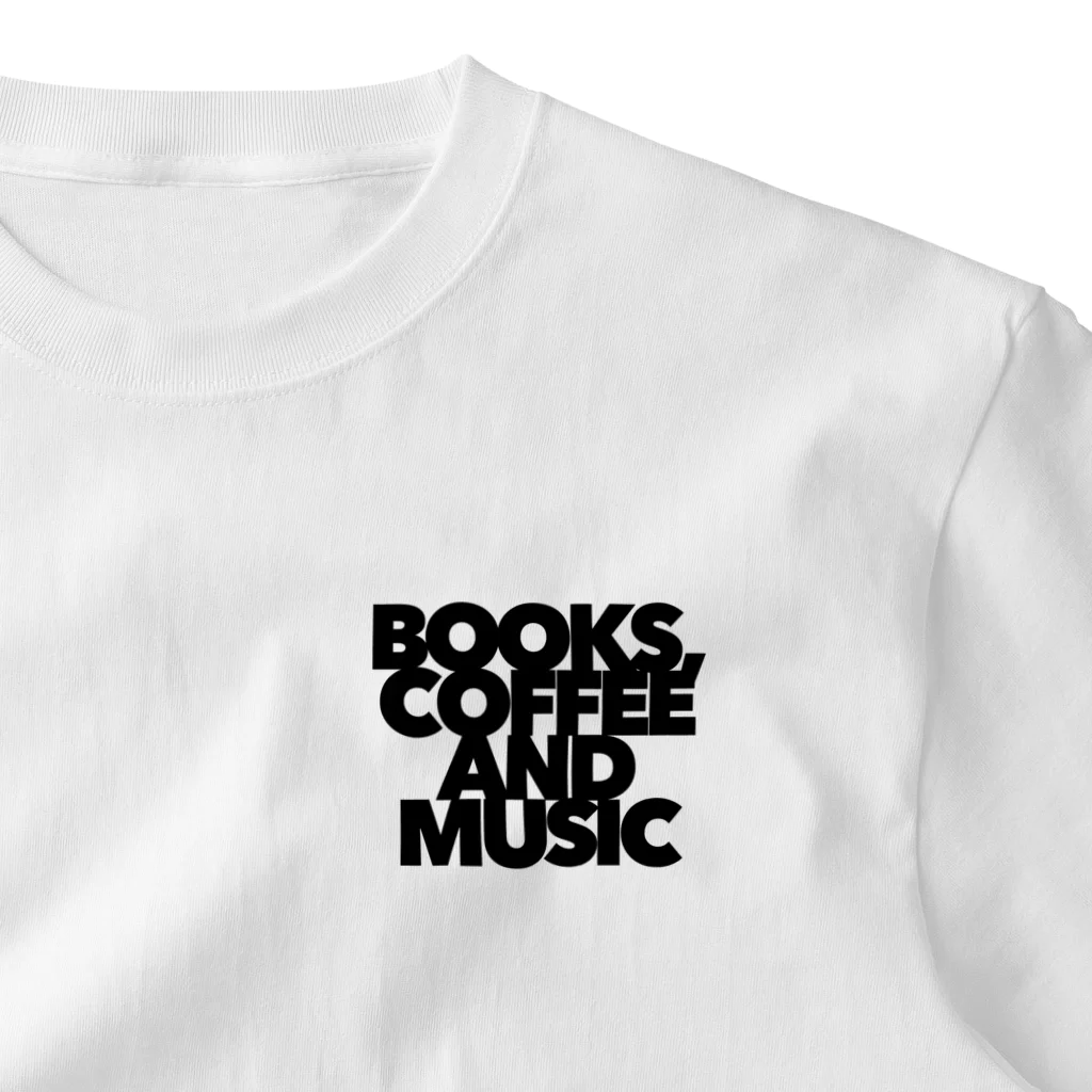 3pobiyoriのBOOKS,COFFEE AND MUSIC  ワンポイントTシャツ