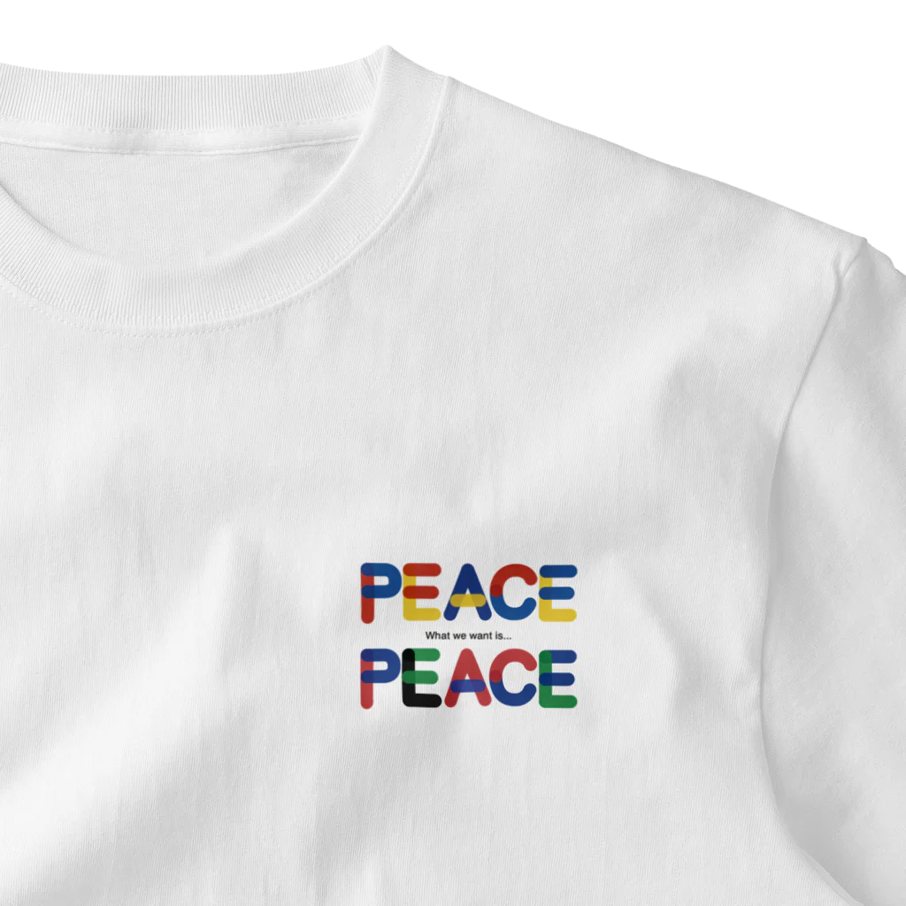Bokkena DesignのWhat we want is...PEACE. ワンポイントTシャツ