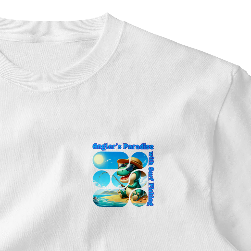 H.webPのAmaxsa釣り人の楽園-Angler's Paradise ワンポイントTシャツ