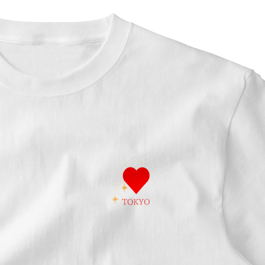 Milky wayのTokyo heart ワンポイントTシャツ