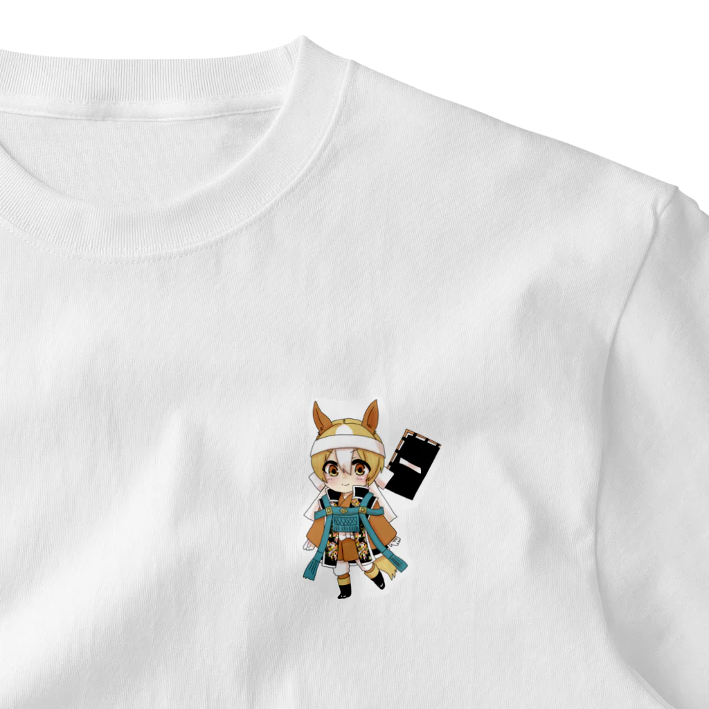 元競走馬のエクレールの擬人化ミニエクちゃん ワンポイントTシャツ