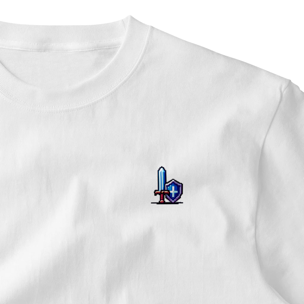 Deltaの勇者の剣と盾（ドット絵） One Point T-Shirt