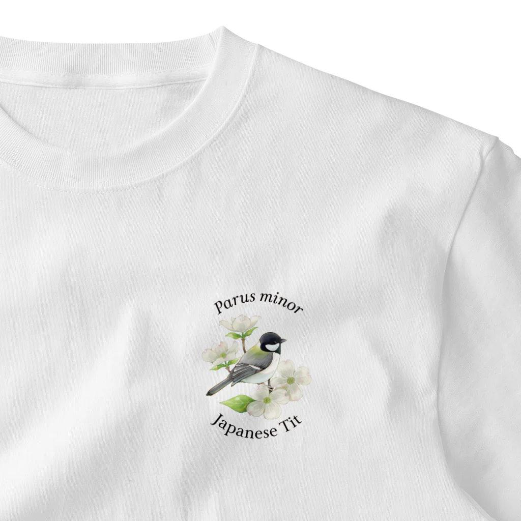 CoyuraのJapanese Tit ワンポイントTシャツ