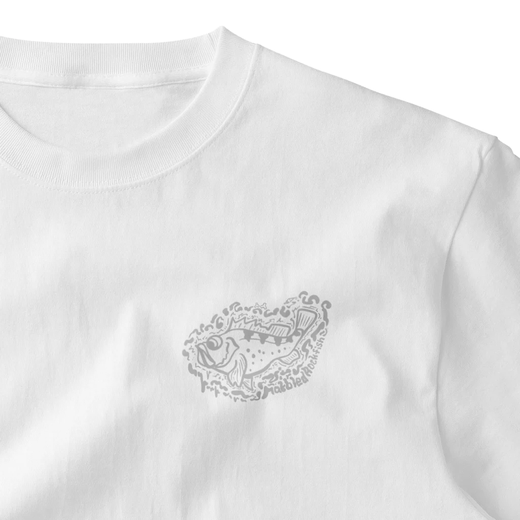 snaggedgorillaのmarbledrockfish  ワンポイントTシャツ