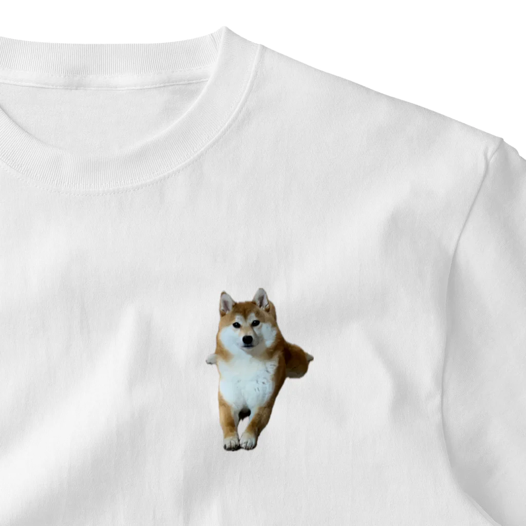 こまちところも、柴犬と雑種のかわいい柴犬こまちT One Point T-Shirt