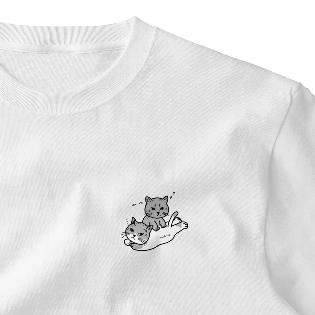 Miss GrayのGray cat One Point T-Shirt