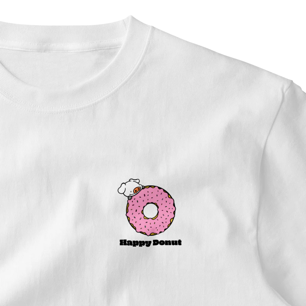 おいでよポトフスキー村のhappy donut ワンポイントTシャツ