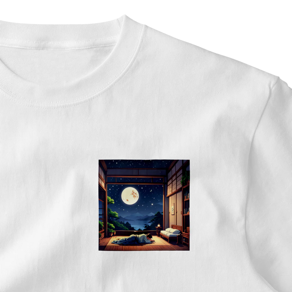 ドット絵グッズ販売の満月の夜 One Point T-Shirt