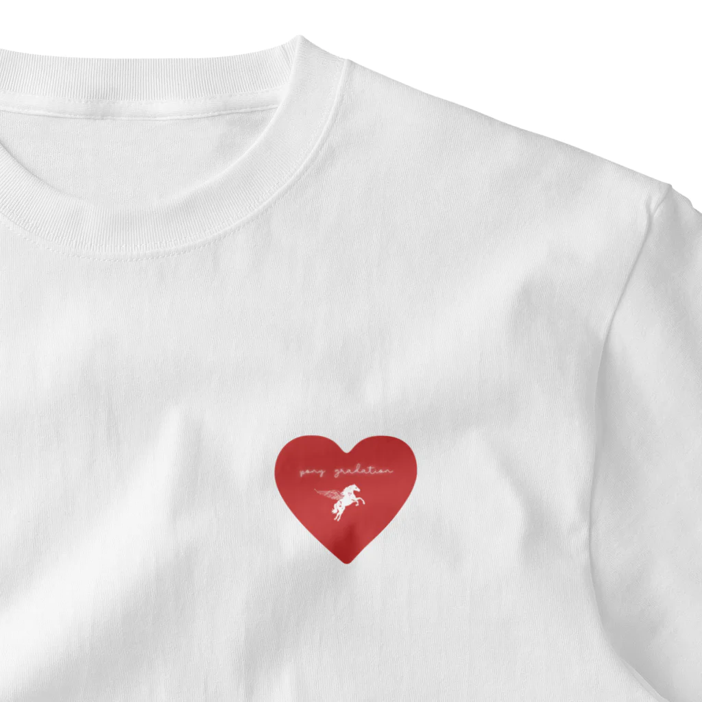 ぽにいずしょっぷのぽにいぺがさすTシャツ（LOVE） ワンポイントTシャツ