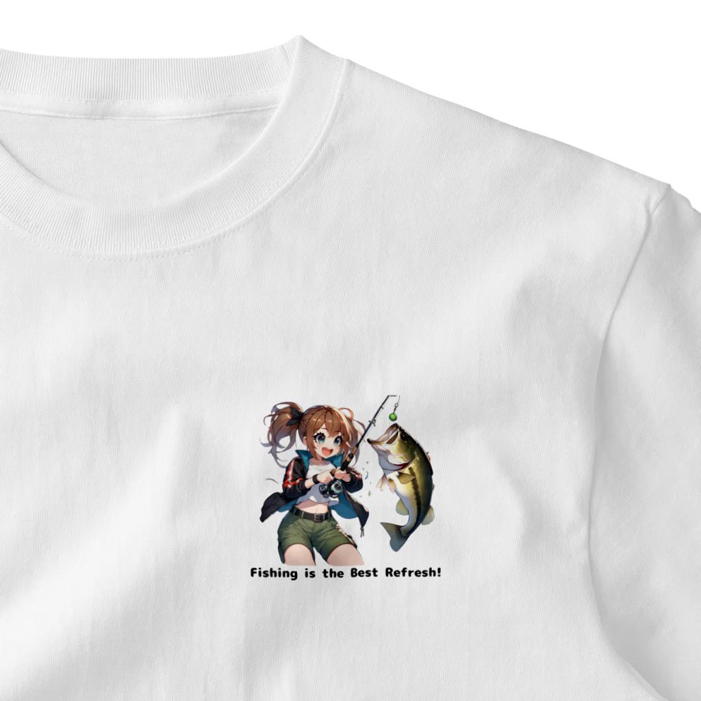 チェリモヤの 釣り女子 ツリガール 04 ワンポイントTシャツ