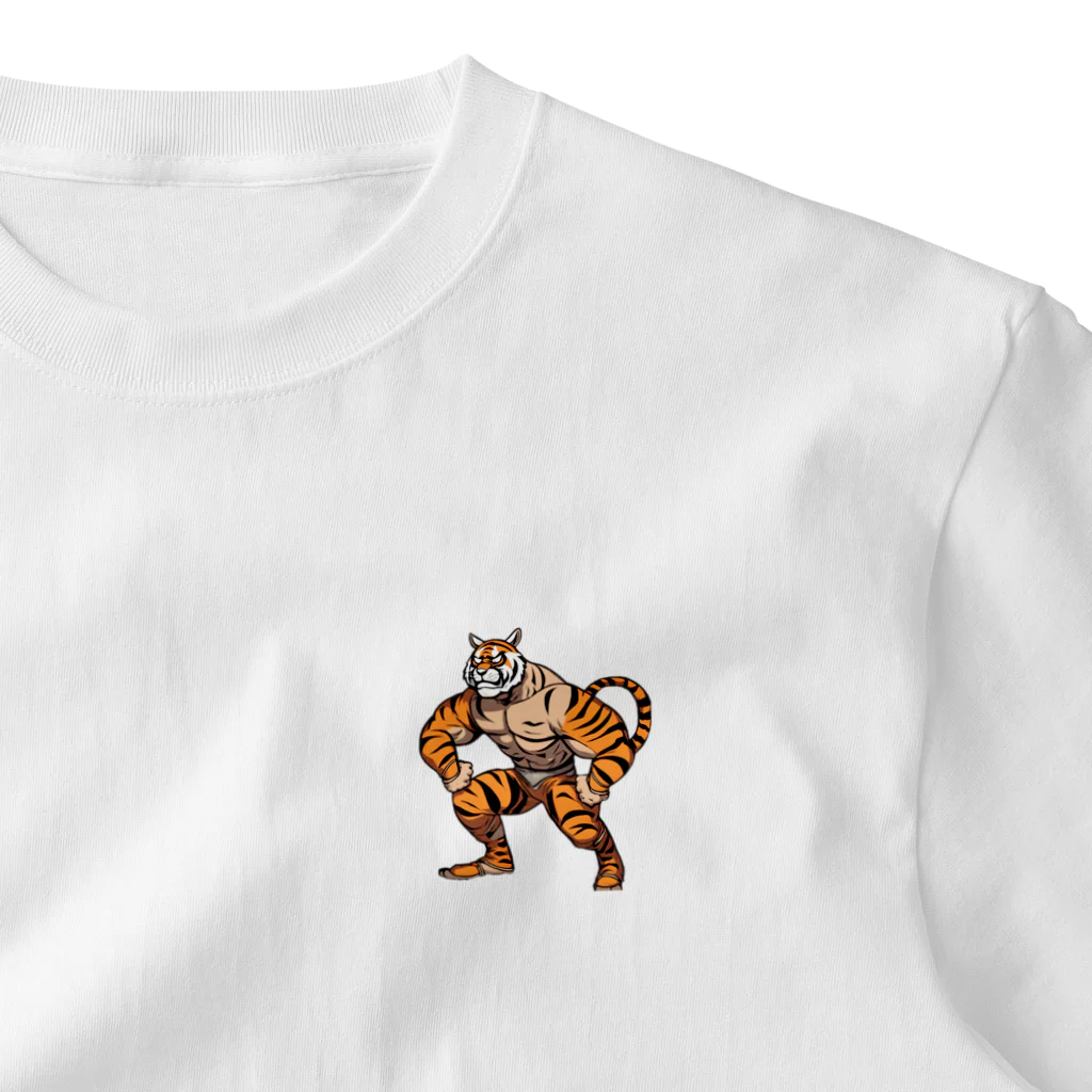 Stellar Companyのタイガーマスクド・タイガー ワンポイントTシャツ
