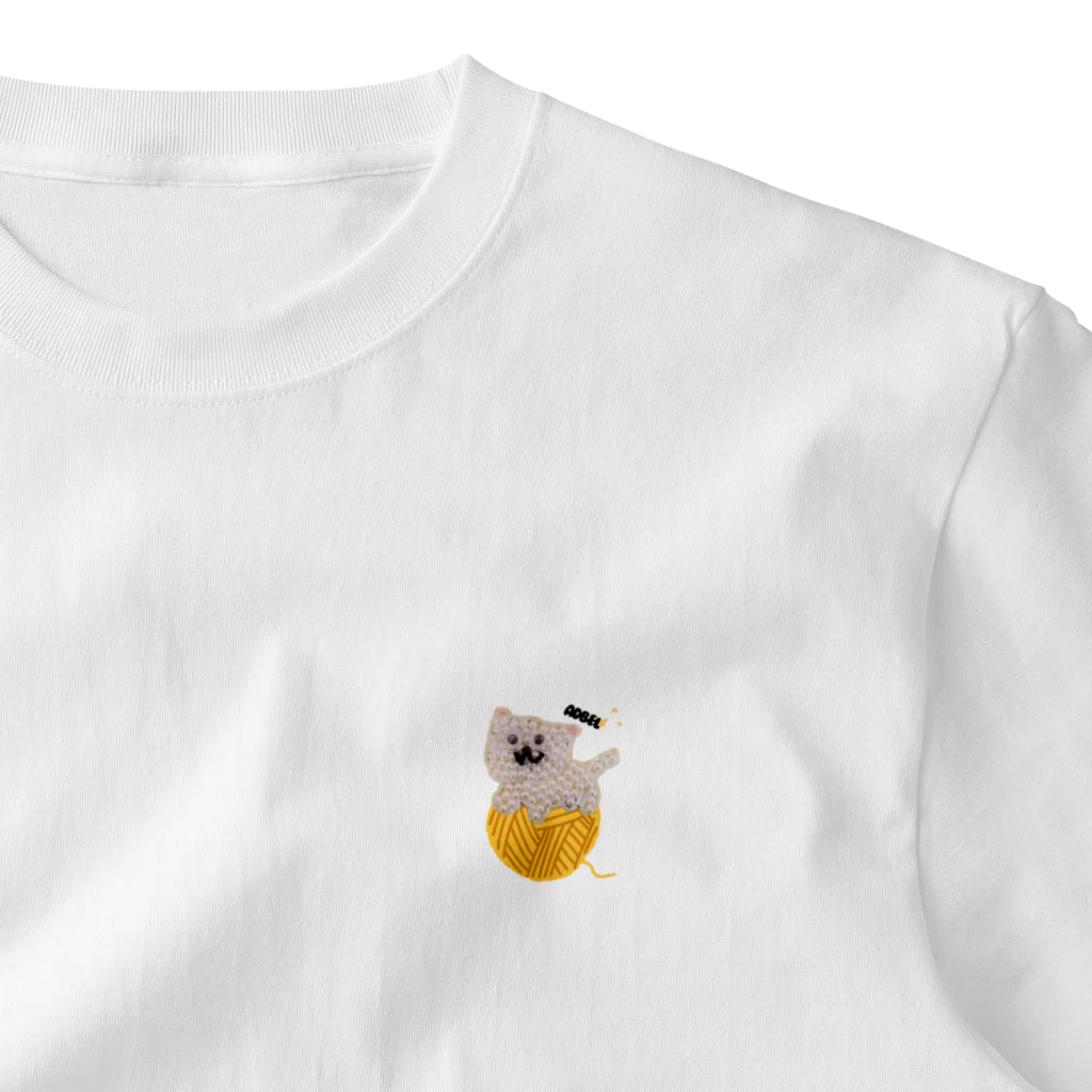 adbelのギョロギョロにゃんこ One Point T-Shirt