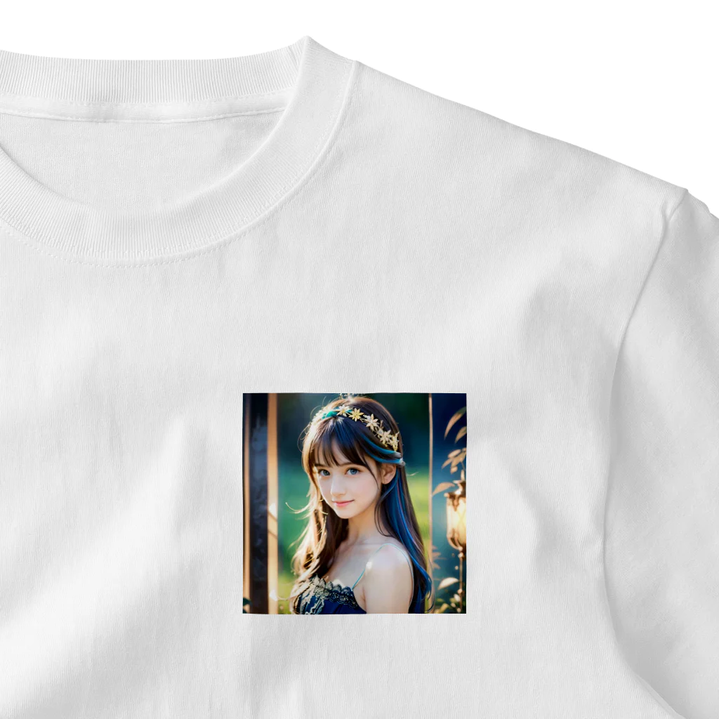 終わらない夢🌈の美しい少女✨ ワンポイントTシャツ