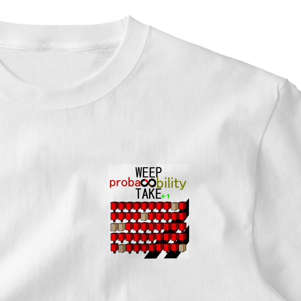 HADAKAGEKKO(WEEP＆TAKE)のWEEP＆TAKE probability ワンポイントTシャツ