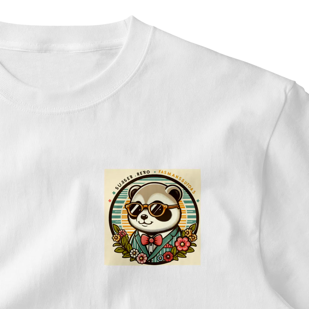 KAWAII SHOPのOSHARE RACCOON One Point T-Shirt