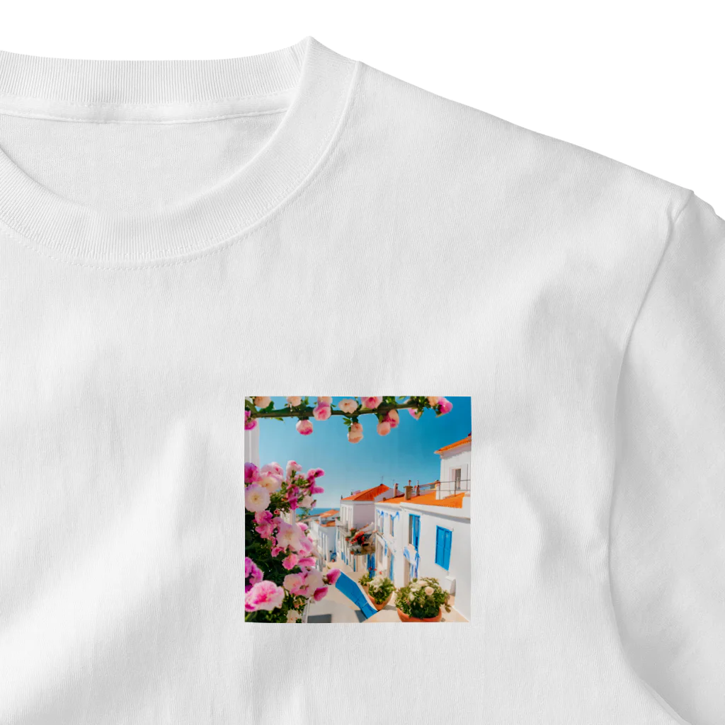 HOSHI-TANEKO🌠の🌺南欧家並み🏠 ワンポイントTシャツ