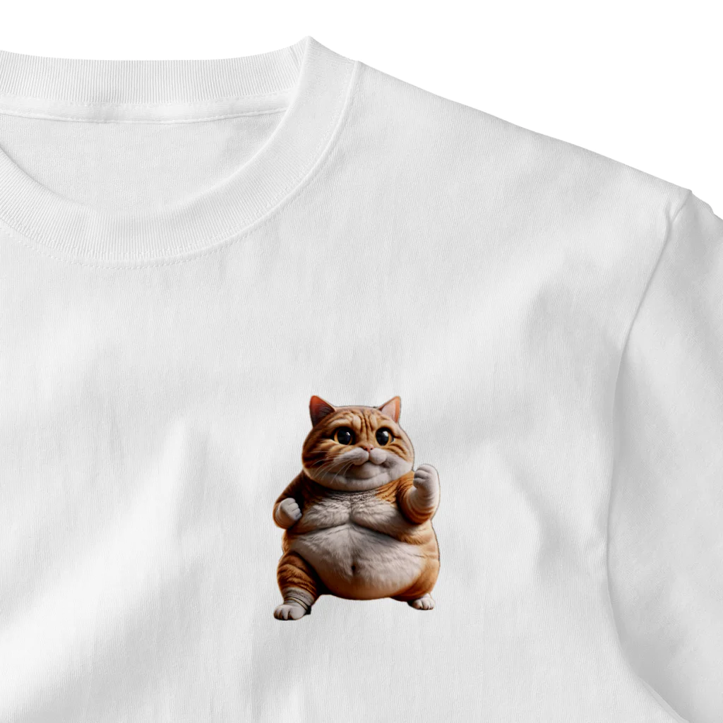 cat__ch2のやる気猫 One Point T-Shirt